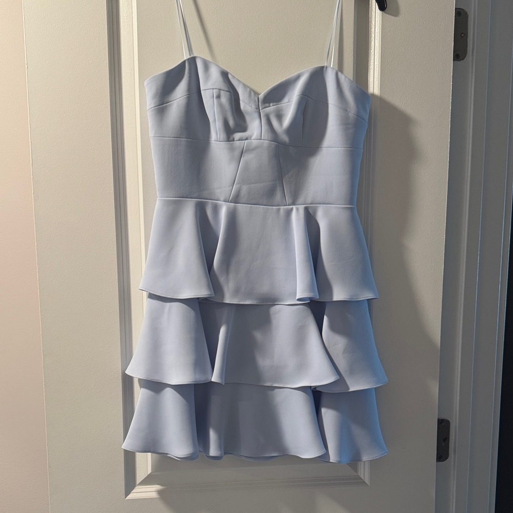 Light Blue Tiered Ruffle Dress Amanda Uprichard, medium
